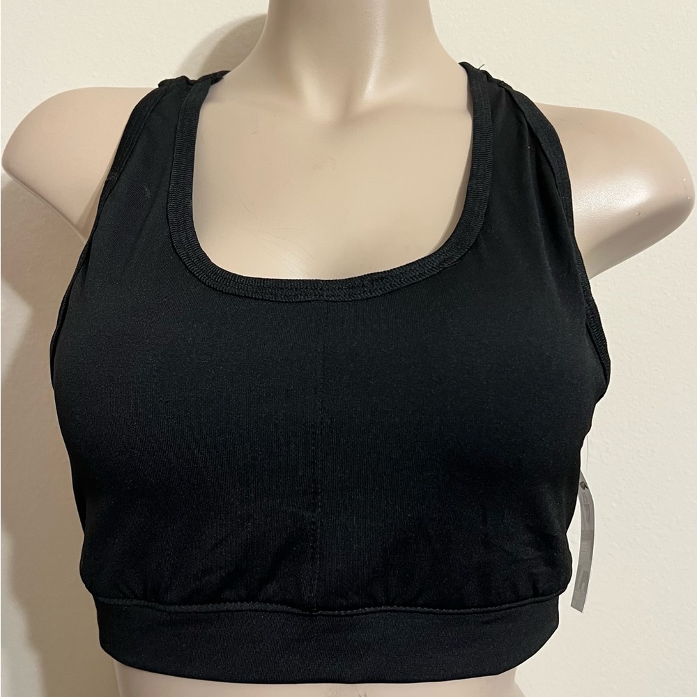 Series 8 Fitness Women's Sports Bra Removable Pads Black Size XL NWT